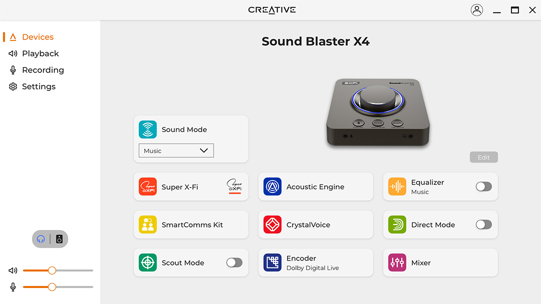 DTM・DAW SoundBlaster X4 Sound Blaster X4 - Hi-res 7.1 External USB DAC and Amp Sound